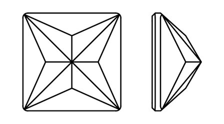 Preciosa Pyramid MAXIMA - Crystal HF 00030 (5 x 5 mm) per 288 stuks