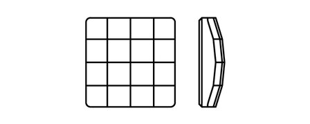 Preciosa Chessboard Square MAXIMA - Crystal HF 00030 (12 x 12 mm) per 144 stuks