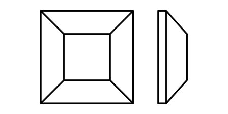 Preciosa Square MAXIMA - Crystal HF 00030 (3 x 3 mm) per 1440 stuks