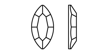 Preciosa Navette MAXIMA - Crystal DF 00030 (4 x 2 mm) per 1440 stuks