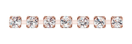 Preciosa Cupchain met Chaton MAXIMA - Crystal - Rose Gold plating - 1 rij 