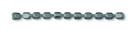 Preciosa Cupchain met Chaton MAXIMA -  Jet - Ruthenium plating - 1 rij 