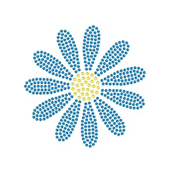 Daisy / madeliefje (88.7 x 89.9 x 1.5mm) - Preciosa Transfer - Chaton Rose MAXIMA HF (ss6, ss8) Capri Blue, Citrine (per 10 stuks)