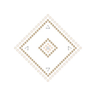 Byzantine Square (107.9 x 107.9 x 1.5mm) - Preciosa Transfer - MAXIMA FB HF - (per 10 stuks)