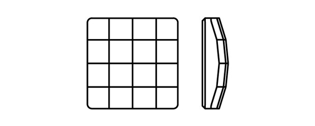 Preciosa Chessboard Square MAXIMA - Crystal HF 00030 (12 x 12 mm) per 144 stuks