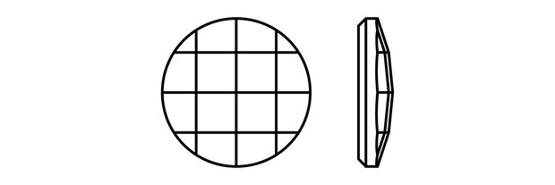 Preciosa Chessboard Circle MAXIMA - Crystal HF 00030 (6 mm) per 288 stuks