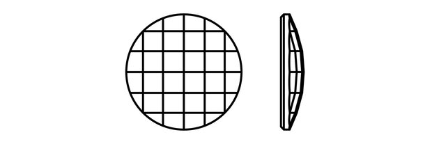 Preciosa Chessboard Circle MAXIMA - Crystal HF 00030 (14 mm) per 144 stuks