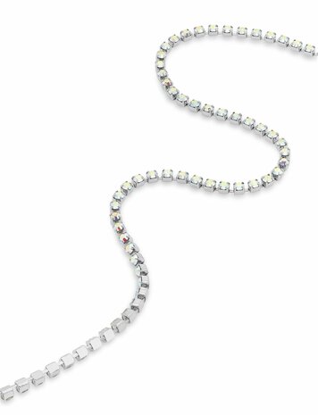 Preciosa Cupchain met Chaton MAXIMA - Crystal - Rhodium - 1 rij 