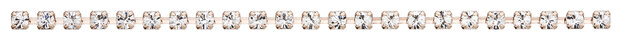 Preciosa Cupchain met Chaton MAXIMA - Crystal - Rose Gold plating - 1 rij 