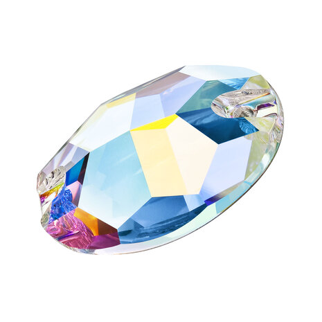 Preciosa Sew-on Oval 2H - Crystal S AB 00030 (24x17 mm) per 24 stuks