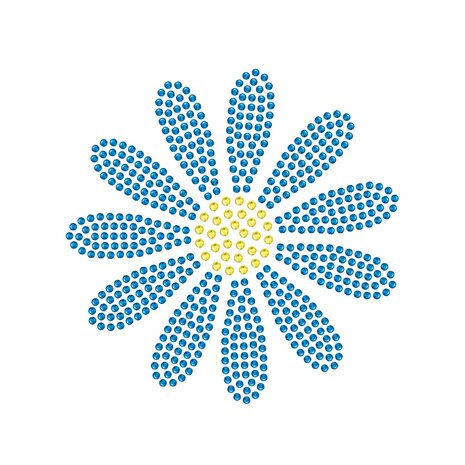 Daisy / madeliefje (88.7 x 89.9 x 1.5mm) - Preciosa Transfer - Chaton Rose MAXIMA HF (ss6, ss8) Capri Blue, Citrine (per 10 stuks)